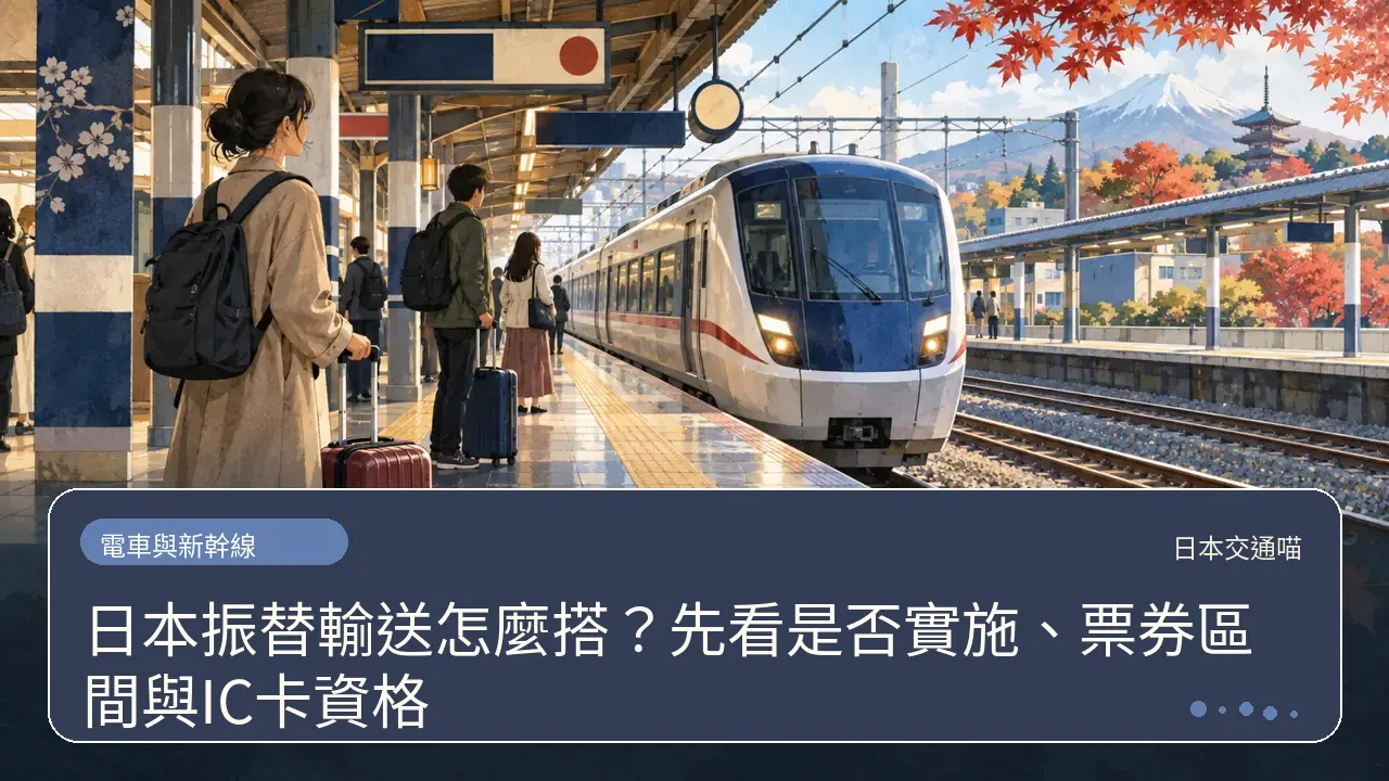 日本振替輸送怎麼搭？先看是否實施、票券區間與IC卡資格主題插畫