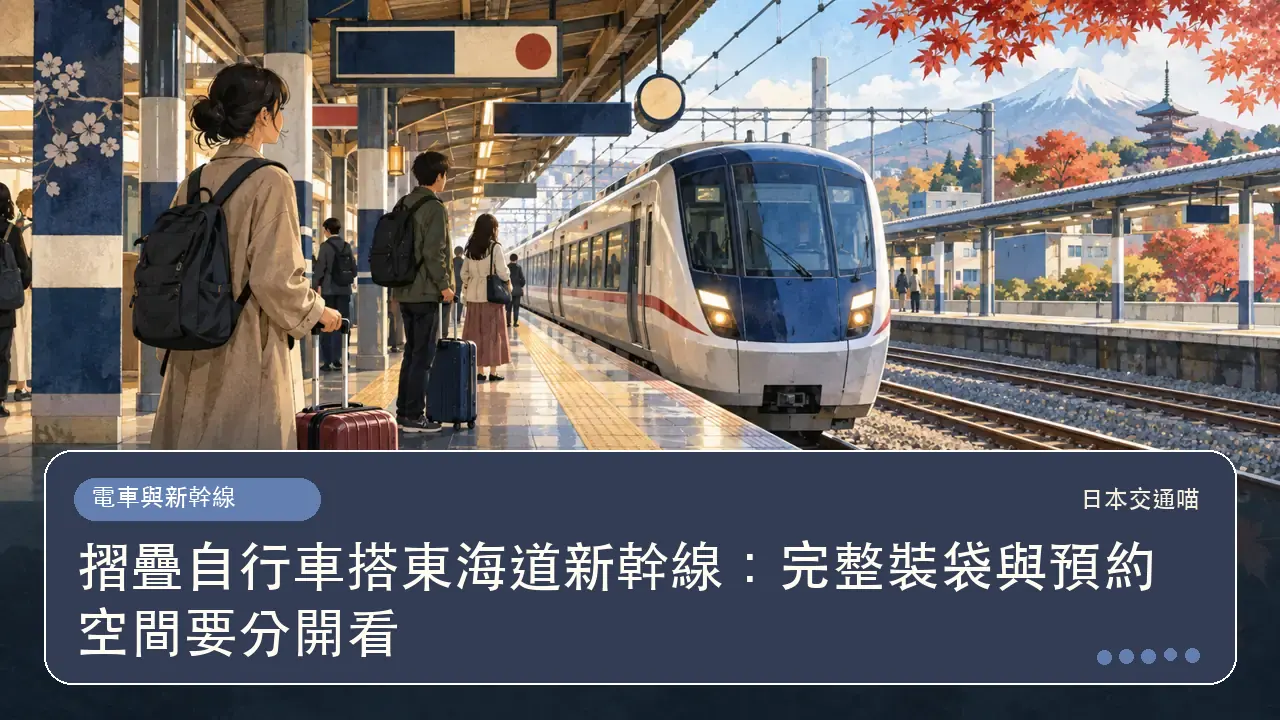 摺疊自行車搭東海道新幹線：完整裝袋與預約空間要分開看主題插畫